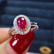 Top Quality Natural and Real Ruby Ring Gemstone Wedding Engagement Rings for Wom - £51.86 GBP