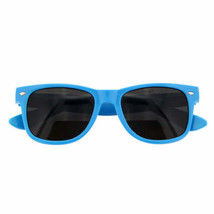 Wayfare Style Sunglasses Blue Super Dark Lens Classic 80s Retro Vintage 100%UV - £7.70 GBP