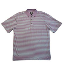 Footjoy Golf Polo Short Sleeve Lavender Purple Light Blue Stripes Pastel... - $17.42