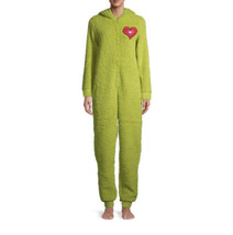 The Grinch Union Suit Pajamas One Piece Halloween Costume Women Plus Sz 3X - $49.99