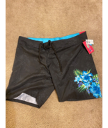 Burnside Shorts Mens Size 38 Charcoal Black Board Shorts   NWT RARE - £14.56 GBP