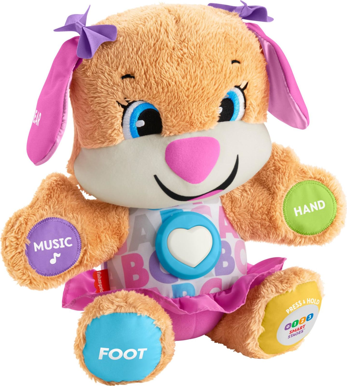 Fisher-Price Baby & Toddler Toy Laugh & Learn Smart Stages Sis Musical Plush wi