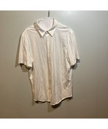 Calvin Klein Liquid Touch Polo Shirt CK Men&#39;s L White Solid Soft Lightwe... - $9.90