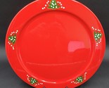 Waechtersbach Red Christmas Tree 12&quot; Cake Snack Serving Plate Platter Tray - $24.74