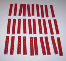 30 Used Lego 1 x 6 Dark Red Plates  3666 - £7.80 GBP