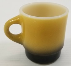 AP) Vintage Anchor Hocking Fire-King Ware Coffee Mug Black Cream 3.5&quot; - £7.77 GBP