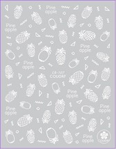 Nail Art 3D Decal Stickers White Design Pineapple CB107 - £2.60 GBP