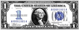 Currency Bank Note - US $1.00 Dollar Silver Certificate (1934) Poster 10... - $19.99