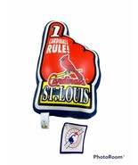 Vtg St. Louis Cardinals MLB #1 Cardinals Rule Plush Foam Finger Window C... - £6.75 GBP