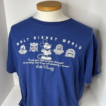 Vintage Walt Disney World Mens Blue T-Shirt Sz XL 4 Parks Mickey USA - $18.78