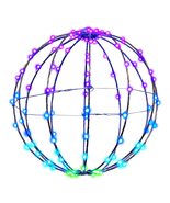 Holiday Bright Lights Living Accents Christmas Silver Iron 12 in. Multic... - $64.04 CAD
