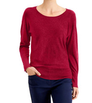 JM Collection Womens Rivet Dolman Sleeve Top Size Medium Color Red Amore - £19.02 GBP