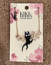 Studio Ghibli Kiki’s Delivery Service Jiji Hanging On Sakura Branch Necklace - £12.44 GBP