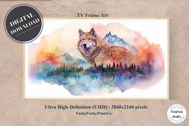 Samsung FRAME TV Art | Watercolor Wolf Style, 4K (16x9) | Digital Download - £2.74 GBP