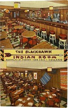 The Blackhawk, Indian Room, Chicago, Illinois, vintage postcard 1947 - £11.15 GBP