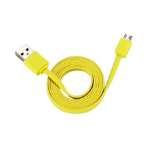 [Pack Of 2] Reiko Tangle Free Micro Usb Data Cable 3.3FT In Yellow - £17.64 GBP