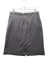 Gap Pencil Skirt Size 12 Knee Length Lined Gray Poly Wool Blend Business - £13.06 GBP