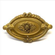 Mid-Century Victorian Gold Tone Ornate Drop Bail Drawer Furniture Pull H... - £5.39 GBP