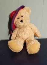 Crystal Temptations Teddy Bear Plush 12&quot; Stuffed Animal With Hat - $7.80