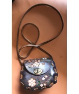 Vintage Hand Tooled Leather Mexican Mini Purse Floral Butterfly Boho Cro... - $39.26 CAD