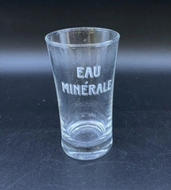 Eau Minerale 4.5” Glass Etched Clear Glassware Mineral Water - £6.20 GBP