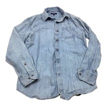 Croft &amp; Barrow Denim Shirt Men&#39;s S  Small Blue Jean Button Up Long Sleeve - £11.43 GBP