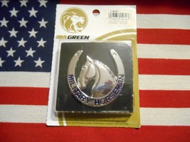US Army Military Horseman Badge Reg Size Ira Green Mfg - $15.79