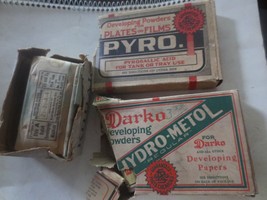 Vintage lot of Developing Powder 2 1/2 and 3 1/2 Kodak Pyro Hydro-Metol - £7.43 GBP