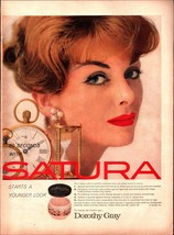 1958 Dorothy Gray Cosmetics Beauty sexy Print Ad Satura Moisture Cream a6 - £19.31 GBP