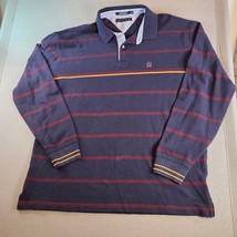Tommy Hilfiger XXL Sweater Navy Red Stripes Yellow Chest Preppy Cotton P... - $28.95