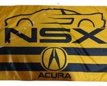 Honda Yellow NSX Flag Honda Acura Japanese Car Black 3X5 Ft Polyester Ba... - $20.00