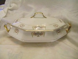 Tureen  Vegetable Serving Dish Covered  Oval Octagonal - £31.39 GBP