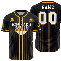 Anime Clothing Custom Baseball Jersey Naruto Ramen Shirt Kid Adult Birthday Gift - £17.82 GBP - £27.92 GBP