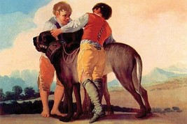 Boys with Blood Dogs by Francisco de Goya - Art Print - £17.57 GBP+