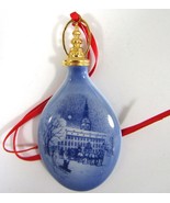1992 Royal Copenhagen Porcelain Christmas Tree Drop Ornament Copenhagen ... - €21,49 EUR
