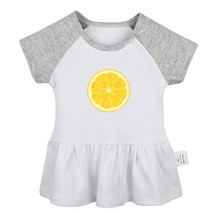 Fruit Lemon Cute Dresses Infant Baby Girl Princess Dress 0-24Months Kids Clothes - £10.45 GBP