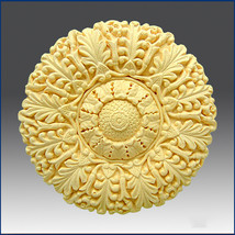 egbhouse, Silicone Soap Mold, plaster mold, polymer clay mold - Round Rosette-2 - £19.78 GBP