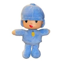 Pocoyó Plush Doll 10&quot; Plastic Head Toy TV Show Bandai 2006 Stuffy Doll - £17.08 GBP