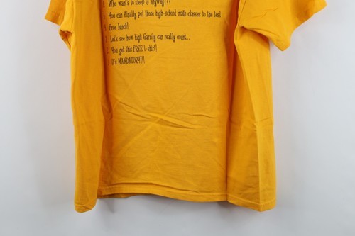 Vintage 90s Mens Large Spell Out Boise Marketing Services T-Shirt Yellow USA Item image 12