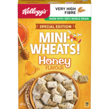 6 X Kellogg&#39;s Mini Wheats Honey Flavored Cereal 405g Each Box -Limited E... - $41.61