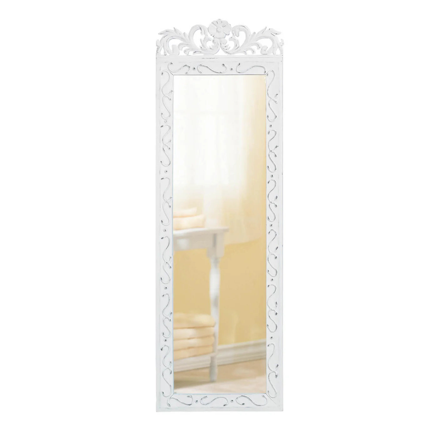 Elegant White Wall Mirror - $873.03 MXN