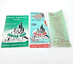 Vintage 1960s Circle Line Cruise Manhattan Island NY Travel Memorabilia Brochure - £18.95 GBP