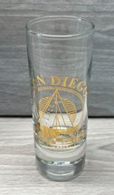 San Diego California Shot Glass Vintage Sailboat Boat Ocean 4 Inch Tall - $9.98
