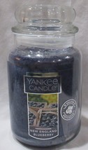 Yankee Candle Large Jar 110-150 Hr 22 Oz Village Exclusive New England Blueberry - £32.93 GBP