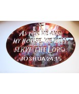&quot;As For Me and My House...&quot;  Metal Wall Art - Copper - 15 1/2&quot; x 11 1/2&quot; - $793.24 MXN