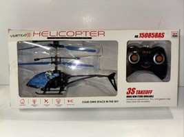 Vertigo R/C Helicopter Induction Black &amp; Blue Ages 14+ - £10.11 GBP
