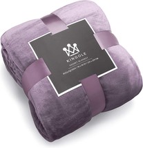 Kingole Flannel Fleece Microfiber Throw Blanket, Luxury Lavender, 66 X 90 Inches - £32.95 GBP