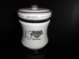 Viaje 15th Anniversary Silver Cigar Ceramic Jar Only ( NO CIGARS )NIB  image 2