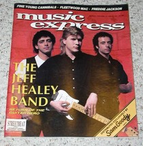 Jeff Healey Band Music Express Magazine 1989 Fleetwood Mac Fine Young Ca... - $41.05 CAD