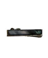 Swank Tie Clip Vintage Silver Tone Iridescent Abalone Style Tie Bar - $14.40
